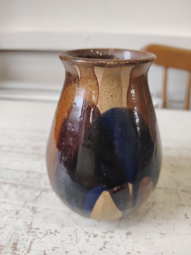 Vintage drip glazed pottery - vintage,