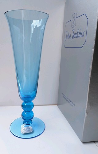 Blue glass vase john - glass,