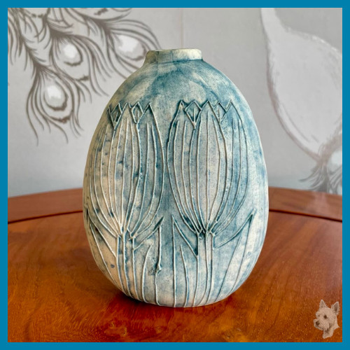 Carn pottery bottle vase - carn,