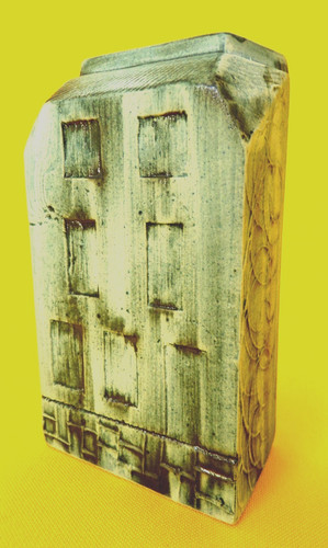 Carn pottery box - house, vase