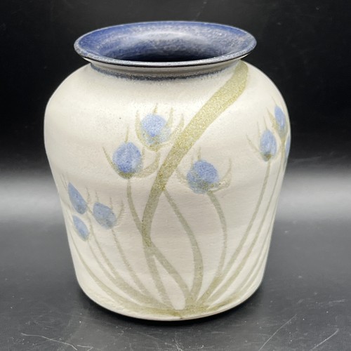Small blue cream floral - blue, &